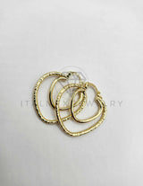 Arracada de Lujo - 106289 - Arete de Corazones Oro Laminado 18K