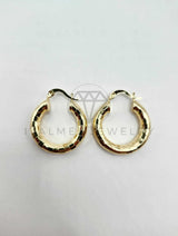 Arracada de Lujo - 106290 - Arete Rayado Oro Laminado 18K