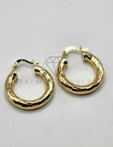 Arracada de Lujo - 106290 - Arete Rayado Oro Laminado 18K