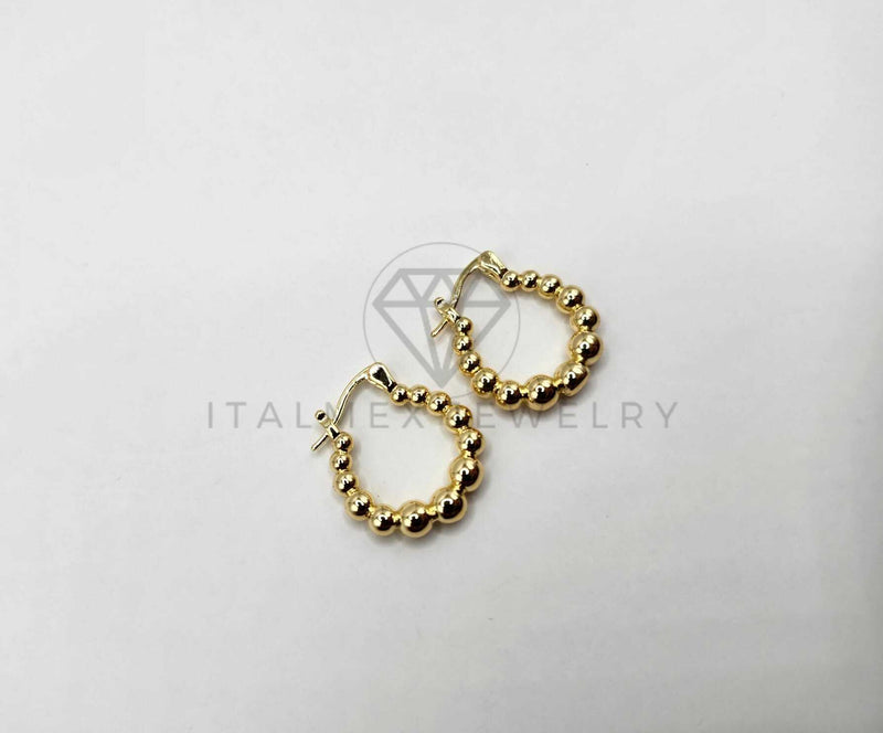 Arete de Lujo - 106291 - Arracada Bola Oro Laminado 18K