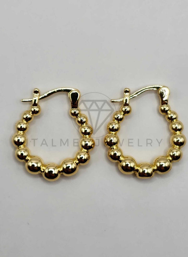 Arete de Lujo - 106291 - Arracada Bola Oro Laminado 18K