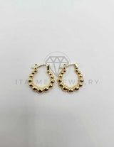 Arete de Lujo - 106291 - Arracada Bola Oro Laminado 18K