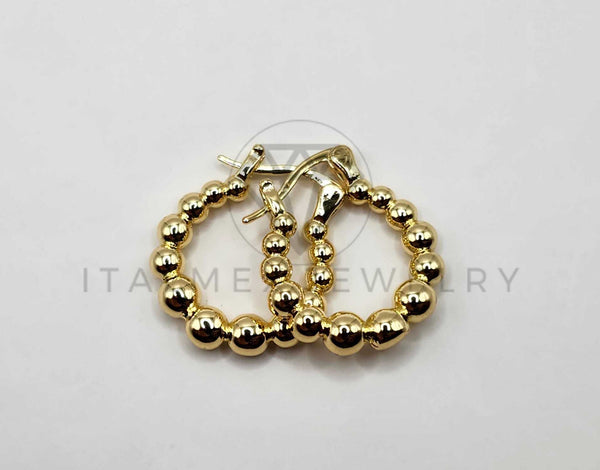 Arete de Lujo - 106291 - Arracada Bola Oro Laminado 18K