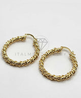 Arracada de Lujo - 106296 - Arete Retorcido Oro Laminado 18K
