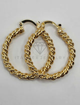 Arracada de Lujo - 106296 - Arete Retorcido Oro Laminado 18K