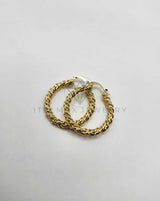 Arracada de Lujo - 106296 - Arete Retorcido Oro Laminado 18K