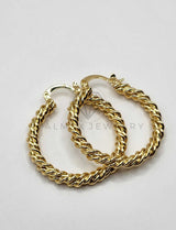 Arracada de Lujo - 106296 - Arete Retorcido Oro Laminado 18K