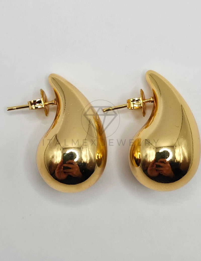 Arete de Lujo - 106300 - Arete de Lágrima Oro Laminado 18K