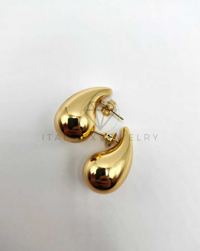 Arete de Lujo - 106300 - Arete de Lágrima Oro Laminado 18K