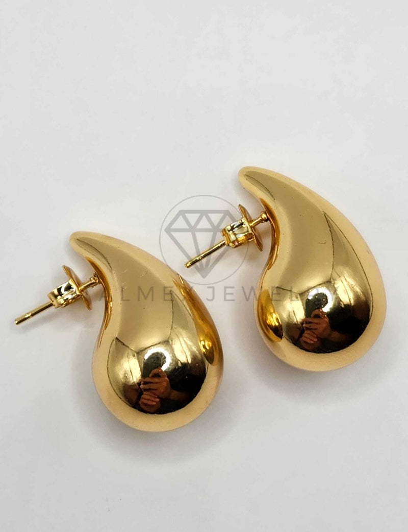 Arete de Lujo - 106300 - Arete de Lágrima Oro Laminado 18K