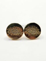 Broquel de Lujo - 106310 -  Arete Ojo CZ Oro Laminado 18K