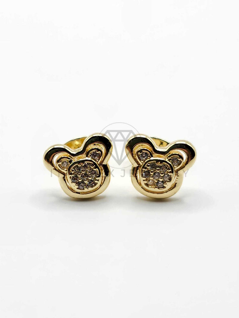 Broquel de Lujo - 106313 -  Arete Inspirado en Mickey Mouse Oro Laminado 18K