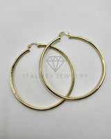 Arracada de Lujo - 106318 - Coqueta Lisa - 7 cm Oro Laminado 18K