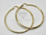 Arracada de Lujo - 106320 - Coqueta Rayada - 7 cm Oro Laminado 18K