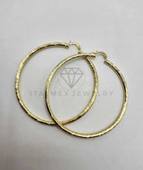Arracada de Lujo - 106320 - Coqueta Rayada - 7 cm Oro Laminado 18K