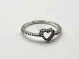 Anillo de Plata - 106328 - Anillo Corazon Con Puntitos Plata .925