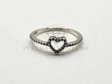 Anillo de Plata - 106328 - Anillo Corazon Con Puntitos Plata .925