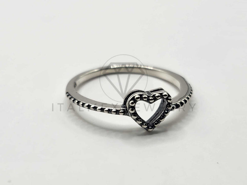Anillo de Plata - 106328 - Anillo Corazon Con Puntitos Plata .925