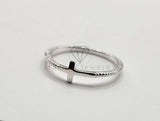 Anillo de Plata - 106333- Anillo Cruz Diagonal Plata .925