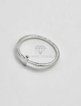 Anillo de Plata - 106333- Anillo Cruz Diagonal Plata .925