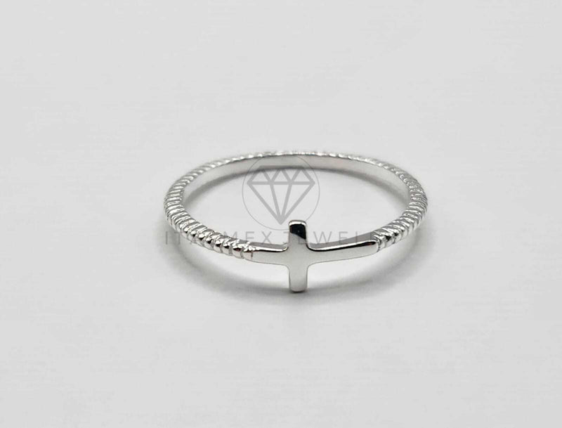 Anillo de Plata - 106333- Anillo Cruz Diagonal Plata .925