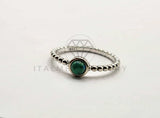 Anillo de Plata - 106338 - Anillo Piedra Verde Plata .925