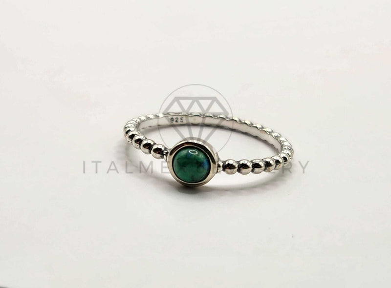 Anillo de Plata - 106338 - Anillo Piedra Verde Plata .925
