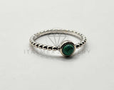 Anillo de Plata - 106338 - Anillo Piedra Verde Plata .925