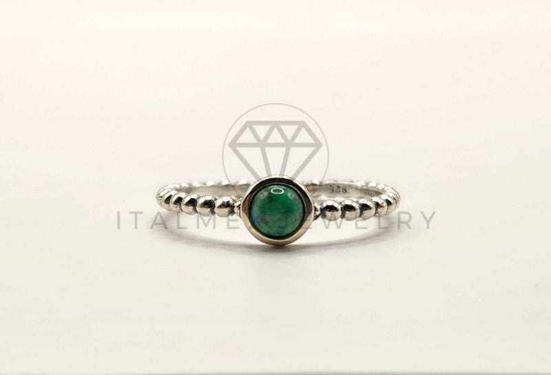 Anillo de Plata - 106338 - Anillo Piedra Verde Plata .925