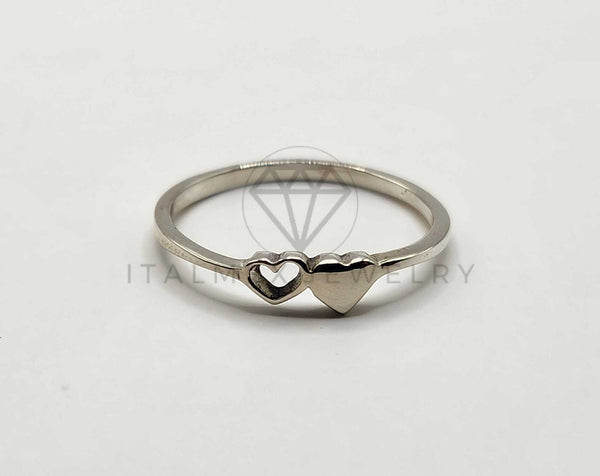 Anillo de Plata - 106343 - Anillo Dos Corazones Plata .925