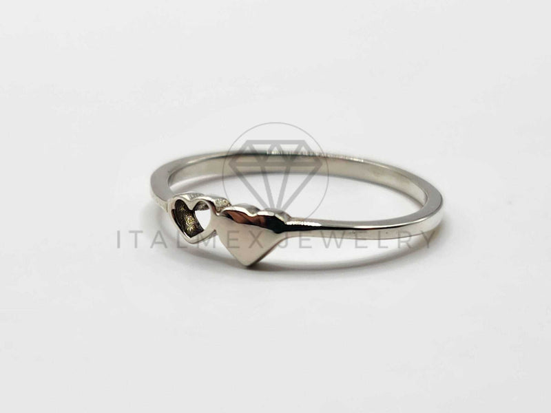 Anillo de Plata - 106343 - Anillo Dos Corazones Plata .925