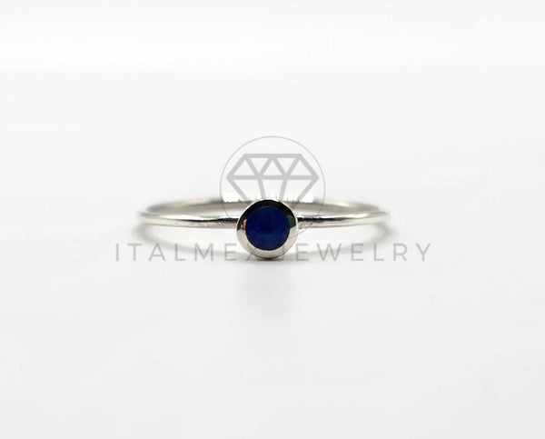 Anillo de Plata - 106352 - Anillo Piedra Azul Plata .925