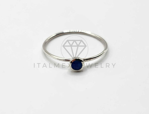 Anillo de Plata - 106352 - Anillo Piedra Azul Plata .925