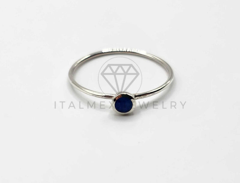 Anillo de Plata - 106352 - Anillo Piedra Azul Plata .925