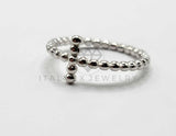 Anillo de Plata - 106350 - Anillo Cruz con Puntitos Plata .925