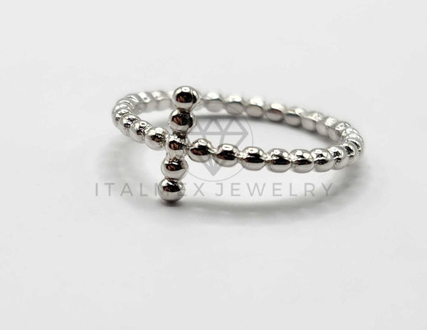 Anillo de Plata - 106350 - Anillo Cruz con Puntitos Plata .925