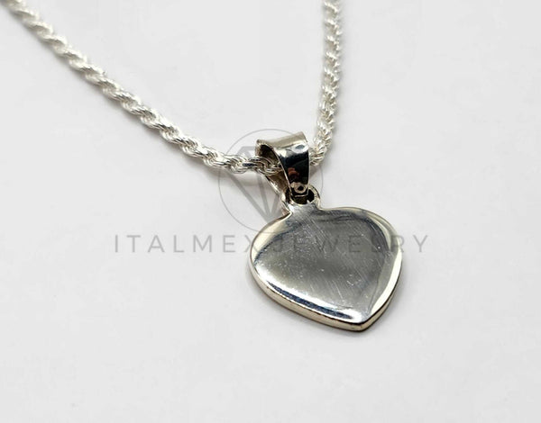 Dije de Plata - 106370 - Dije Corazon Liso Plata .925