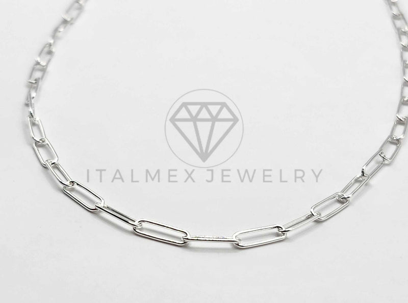 Cadena de Plata - 106374 - Cadena Eslabones de Plata .925