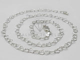 Cadena de Plata - 106380 - Cadena Corazones de Plata .925