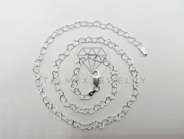Cadena de Plata - 106379 - Cadena Corazones de Plata .925
