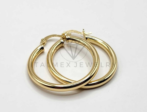 Arracada de Lujo - 106392 - Coqueta Lisa - 30 mm Oro Laminado 18K