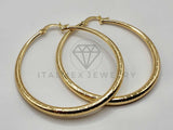 Arracada de Lujo - 106393 - Coqueta Rayada - 50 mm Oro Laminado 18K