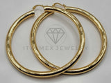 Arracada de Lujo - 106394 - Coqueta Grabada - 70 mm Oro Laminado 18K