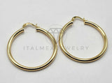 Arracada de Lujo - 106390 - Coqueta Lisa - 45 mm Oro Laminado 18K