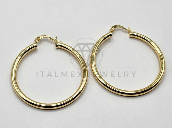 Arracada de Lujo - 106390 - Coqueta Lisa - 45 mm Oro Laminado 18K