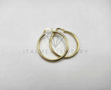 Arracada de Lujo - 106390 - Coqueta Lisa - 45 mm Oro Laminado 18K