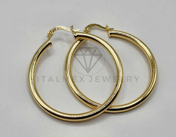 Arracada de Lujo - 106390 - Coqueta Lisa - 45 mm Oro Laminado 18K