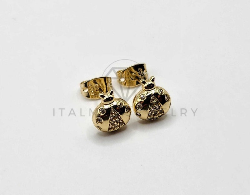 Broquel de Lujo - 106398 -  Arete Catarina CZ Oro Laminado 18K