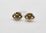 Broquel de Lujo - 106401 - Arete Ojo CZ Oro Laminado 18K