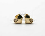 Broquel de Lujo - 106403 - Arete Corazon LOVE CZ Oro Laminado 18K